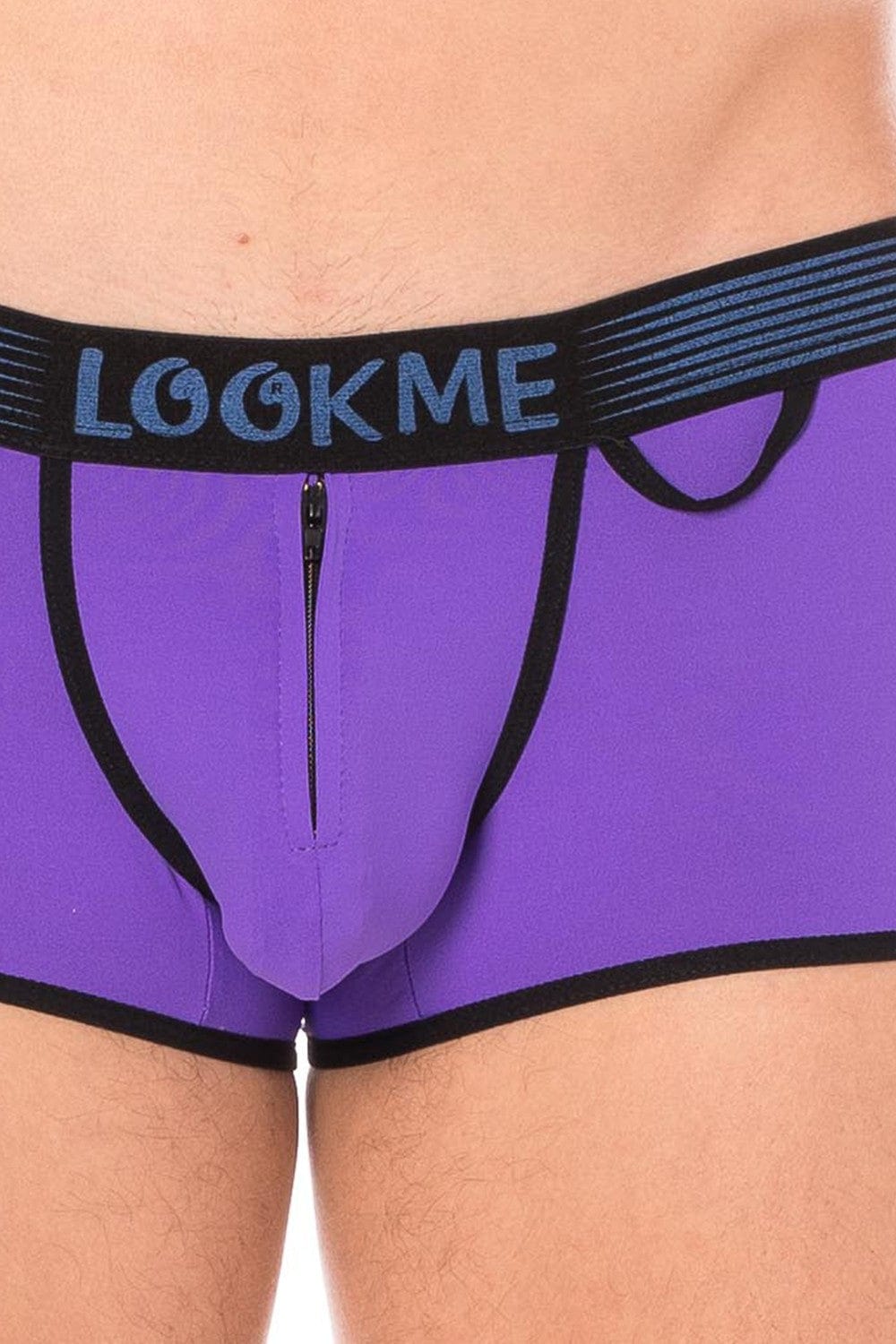 Mini-Pant Violet échancré avec zip - LM2003-68PUR