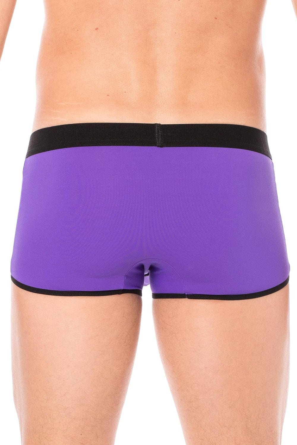 Mini-Pant Violet échancré avec zip - LM2003-68PUR