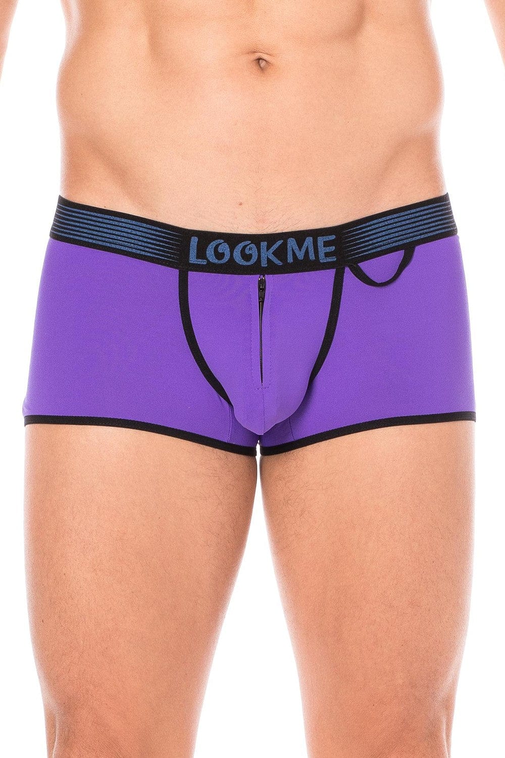 Mini-Pant Violet échancré avec zip - LM2003-68PUR