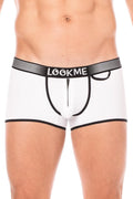 Mini Pants Blanc Tendance Avec Ceinture Élastique Noire