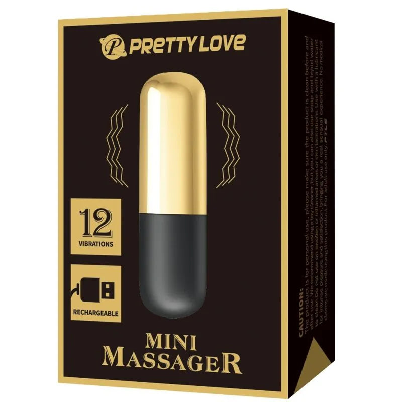 Mini Œuf Vibrant Massage Doré Rechargeable