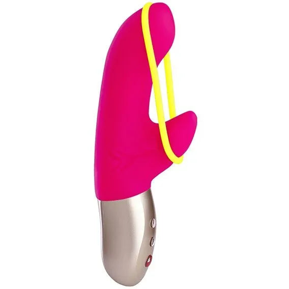 Mini Vibromasseur Silicone Jaune Fluo