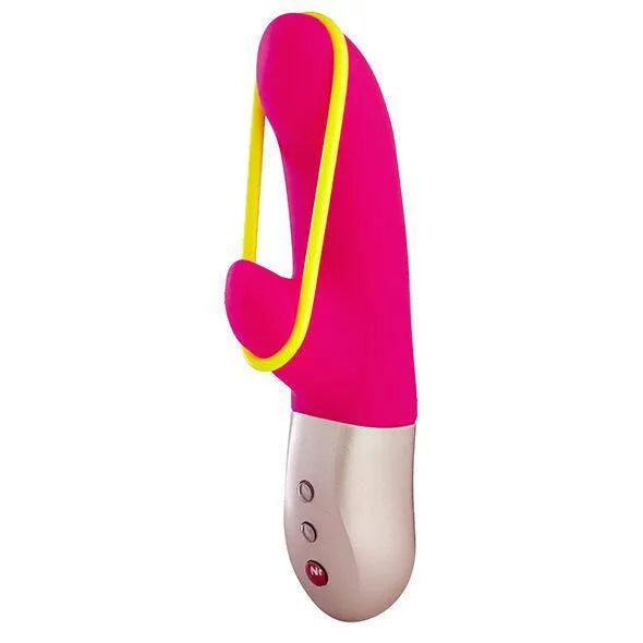 Mini Vibromasseur Silicone Jaune Fluo