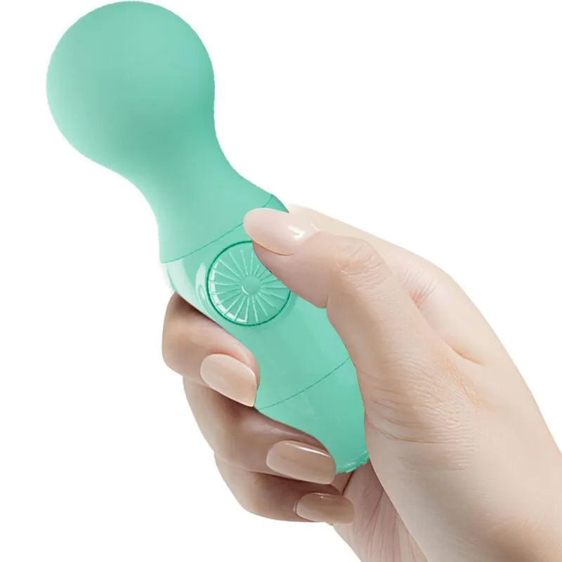 Mini Vibromasseur Vert Silicone Étanche