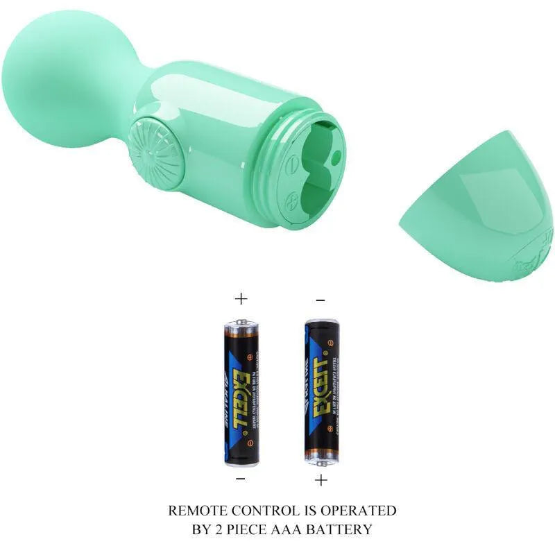 Mini Vibromasseur Vert Silicone Étanche