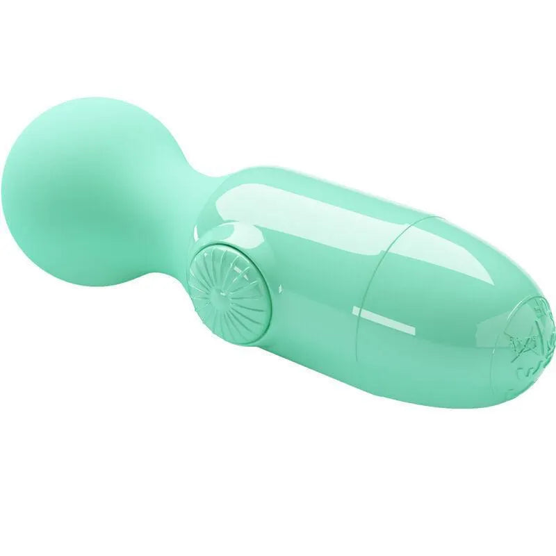 Mini Vibromasseur Vert Silicone Étanche