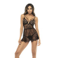 Nuisette En Dentelle Noire Avec Armatures Mapalé