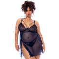 Nuisette Grande Taille Dentelle Transparente Avec Armatures