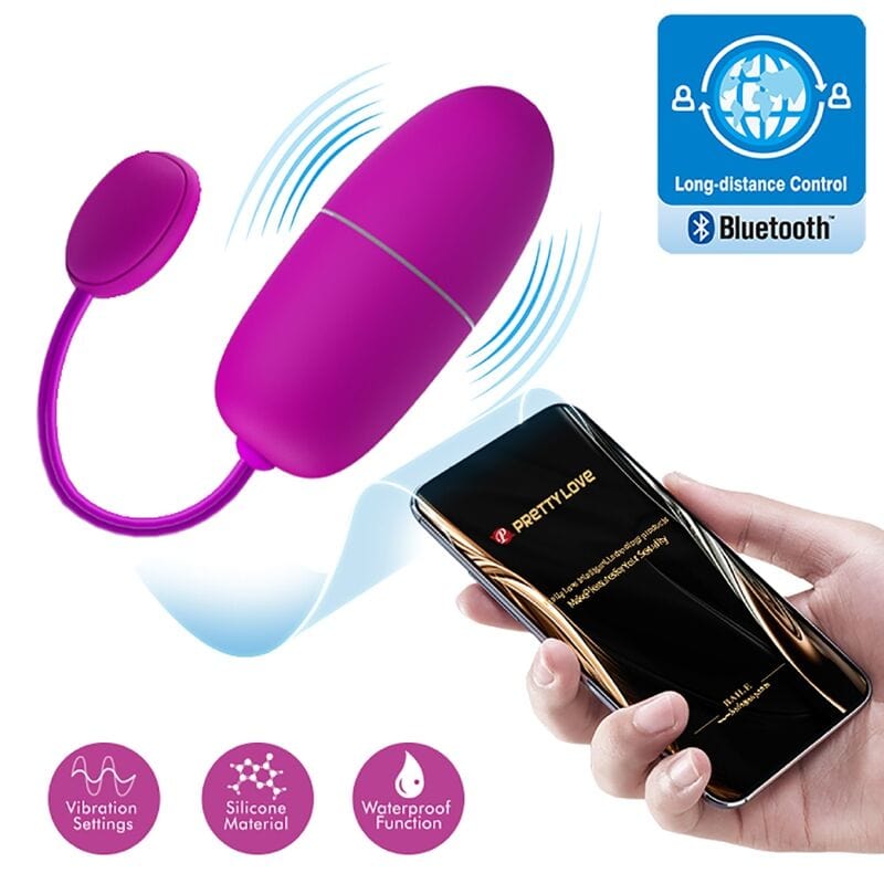 Œuf Vibrant Silicone Violet Contrôle App