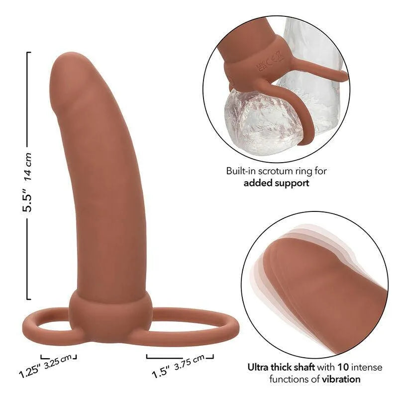 Pénétrateur Double Silicone Rechargeable Étanche