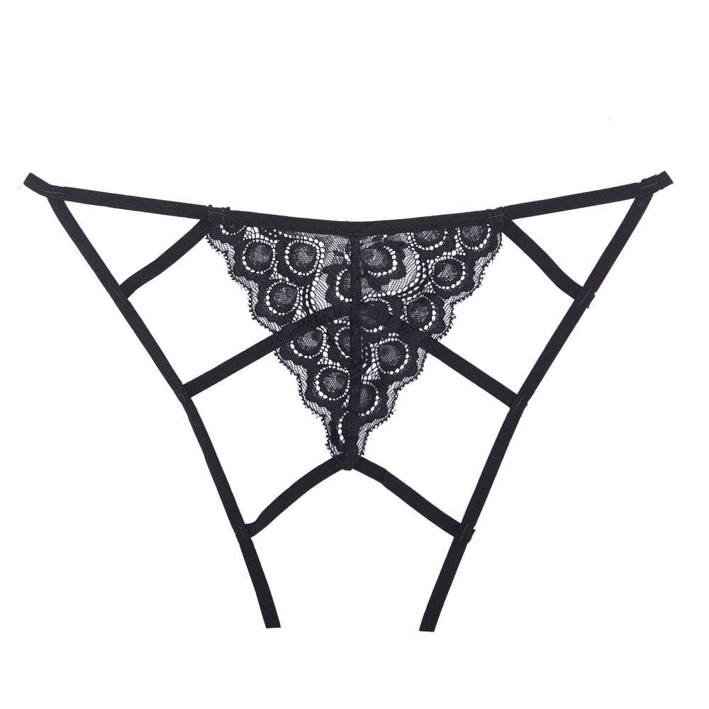 Panty stylé noire ouvert - A1105