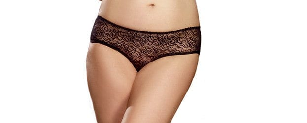 Panty taille basse, ouvert, fronces au dos - DG1300XBLK