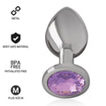 Plug Anal Luxueux Métal Diamant Bleu 8cm