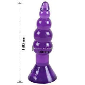 Plug Anal En Gelatina Lilas Avec Ventouse