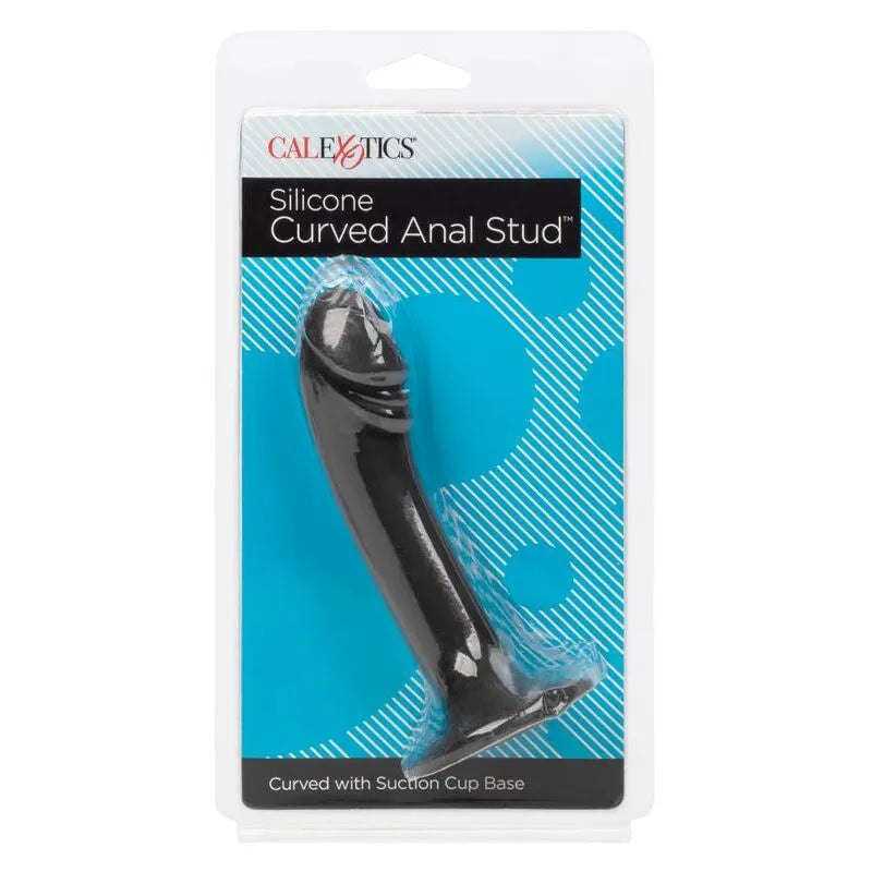 Plug Anal En Silicone Incurvé Avec Ventouse