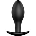 Plug anal ergonomique silicone noir submersible