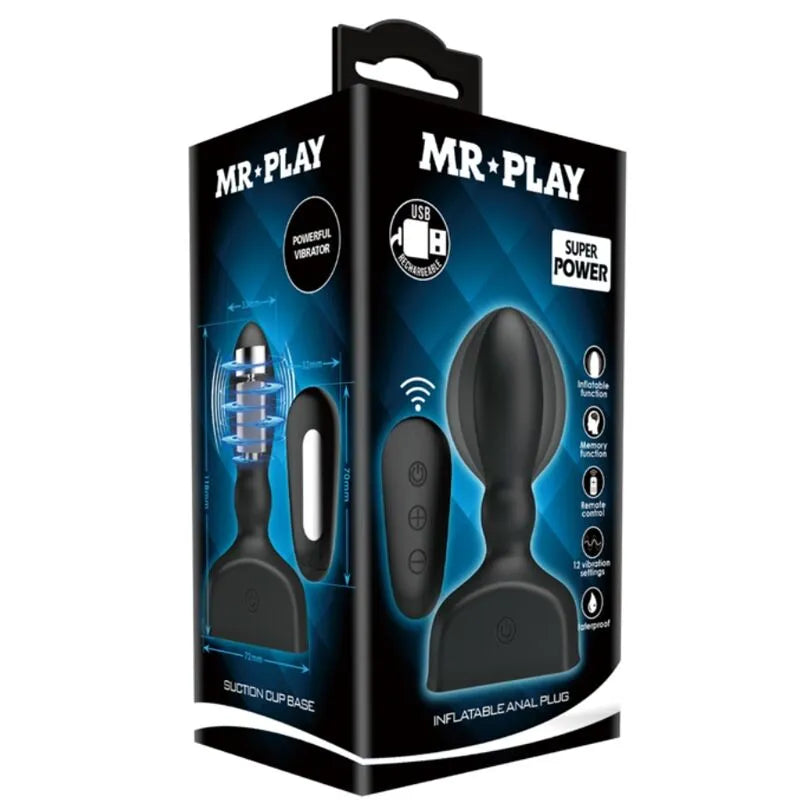 Plug Anal Gonflable Multi-Vibrations Rechargeable