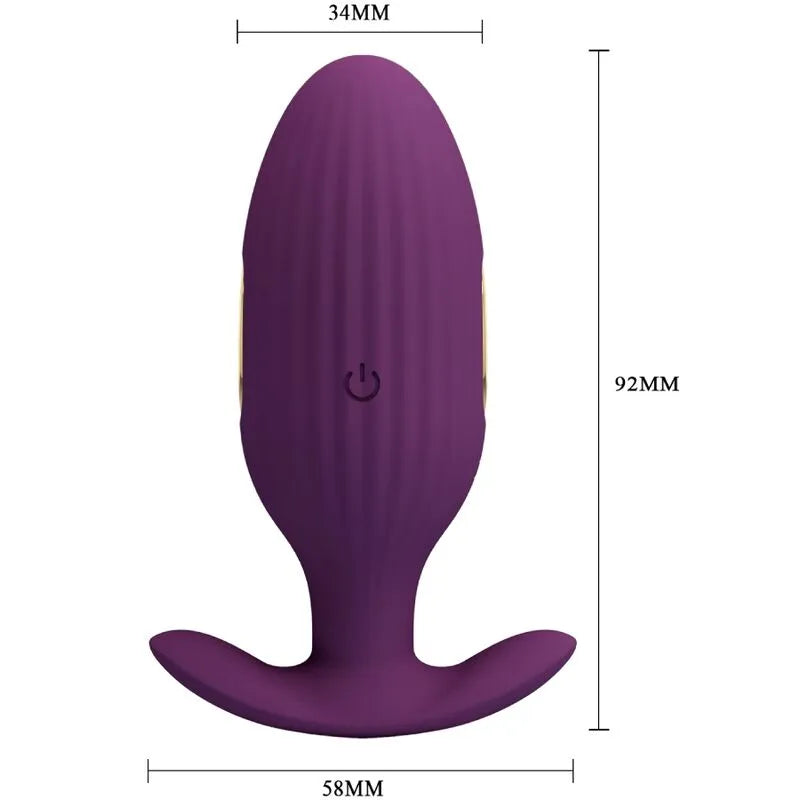 Plug Anal Électrique Violet Télécommande Sans Fil