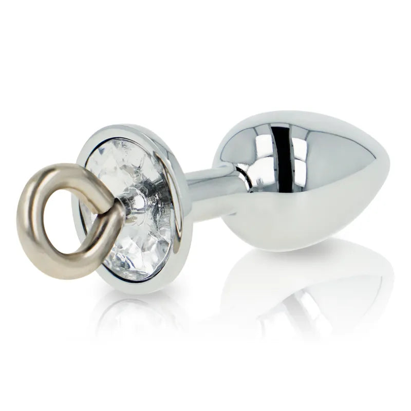 Plug Anal Métal Cristal Transparent Luxe