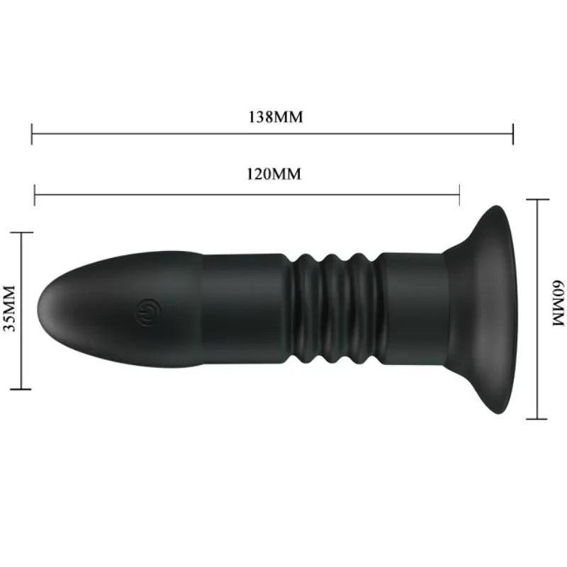 Plug Anal Silicone Noir Télécommande Vibrations