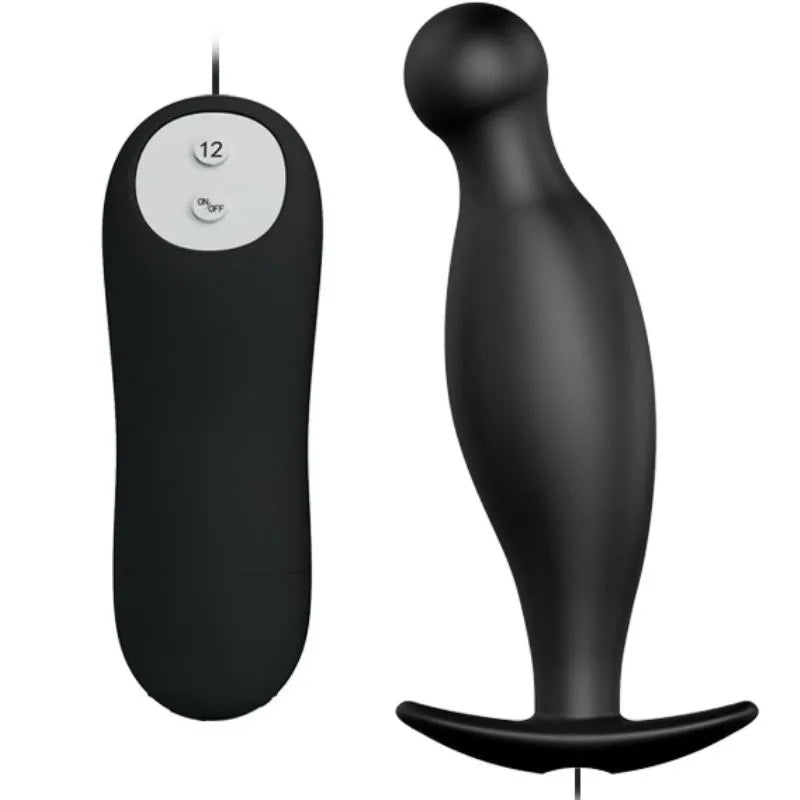 Plug Anal Vibrant En Silicone Noir