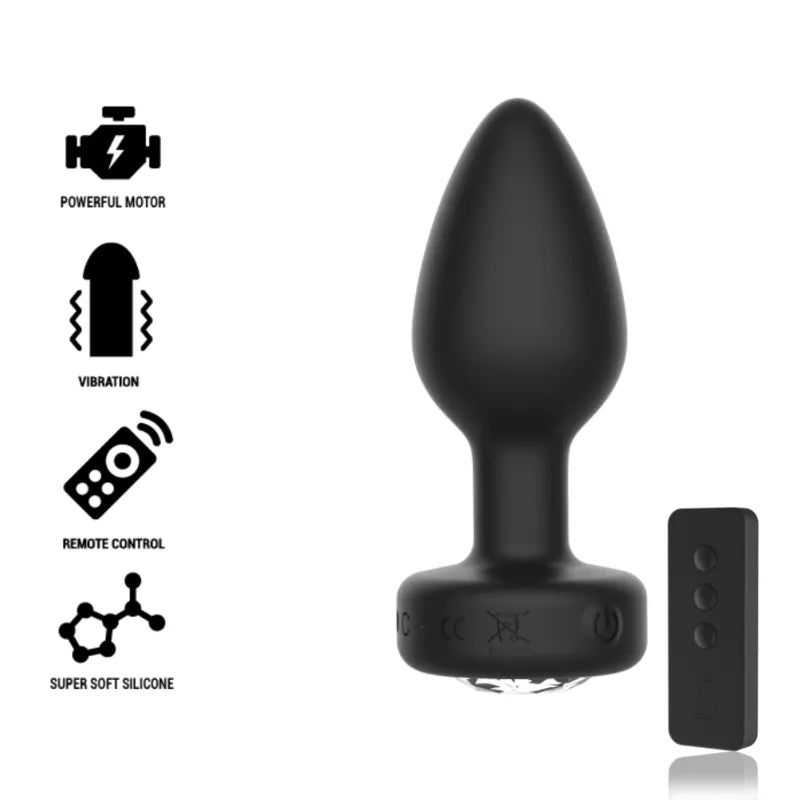 Plug Anal Vibrant En Silicone Télécommandé