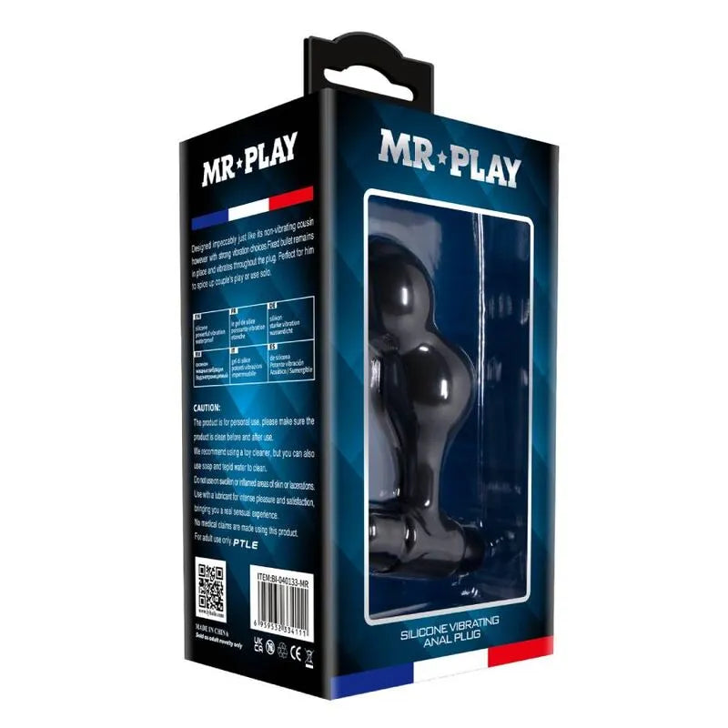 Plug Anal Vibrant Silicone Noir 10 Fonctions