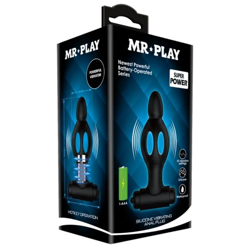 Plug Anal Vibrant Silicone Noir Imperméable