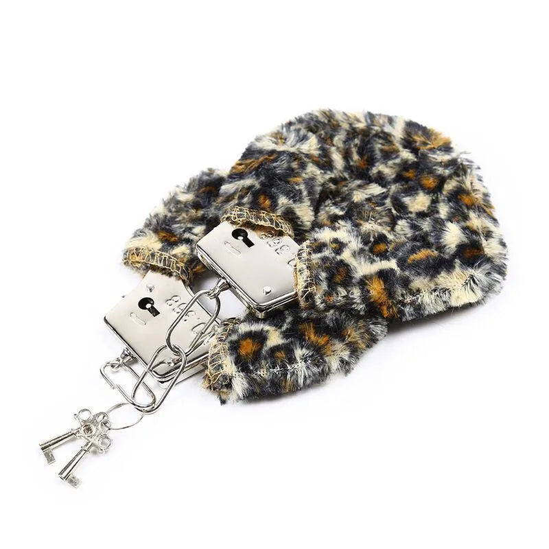 Poignets Bdsm En Velours Motif Tigre