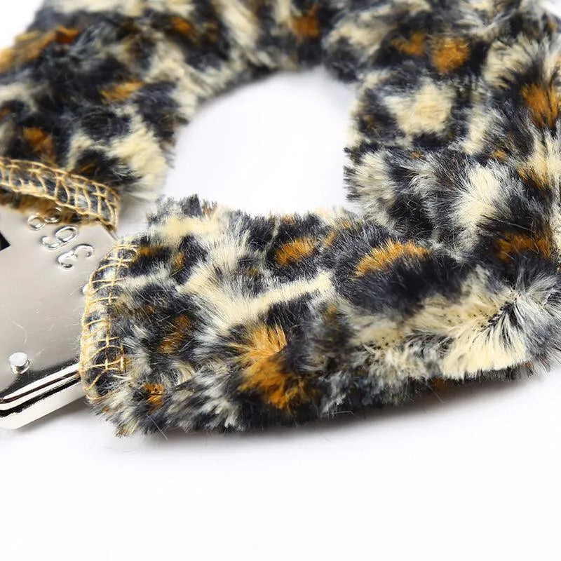 Poignets Bdsm En Velours Motif Tigre