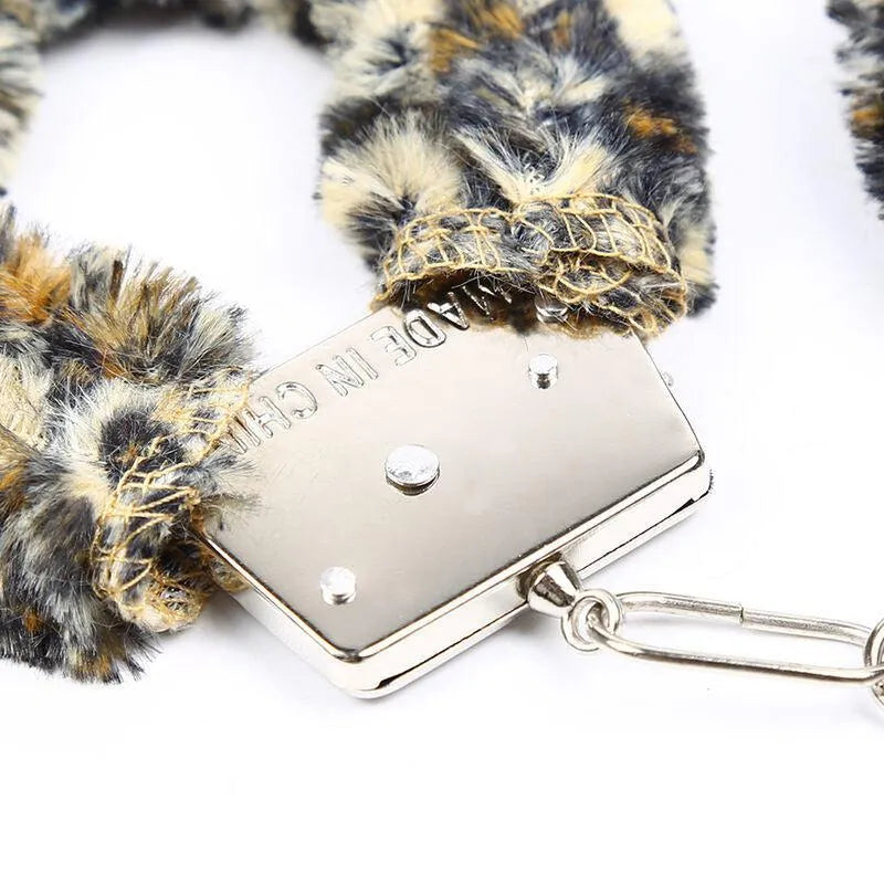 Poignets Bdsm En Velours Motif Tigre
