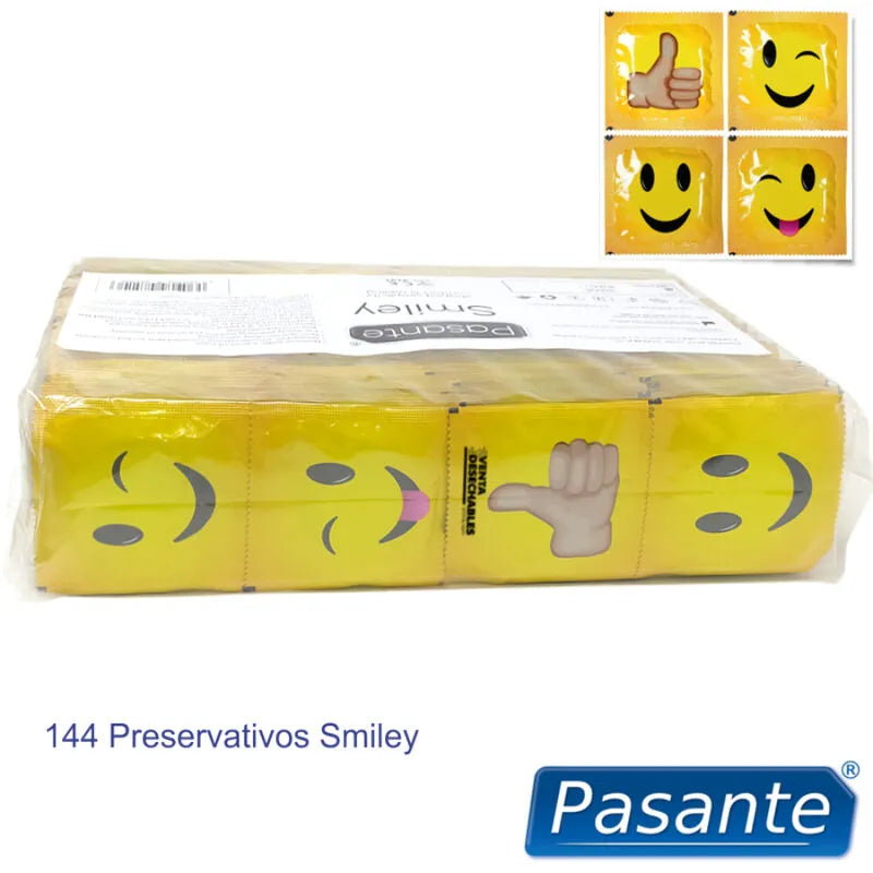 Préservatifs Smiley Pasante Latex 54Mm Fêtes