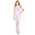 Robe Bodystocking Blanche Dentelle Sans Couture