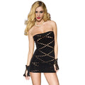 Robe Tube Noire Décolleté Bustier Extensible