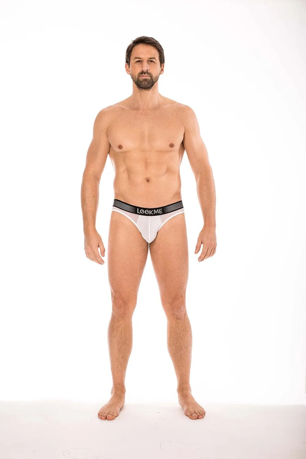 Slip Blanc Résille Confortable Lookme