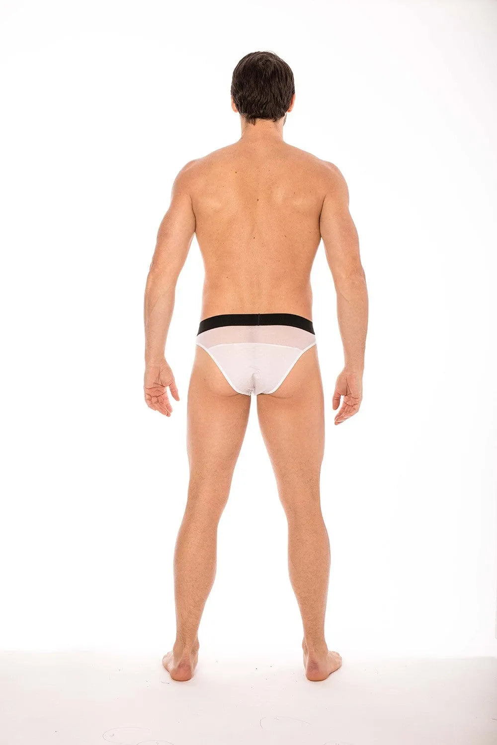 Slip Blanc Résille Confortable Lookme