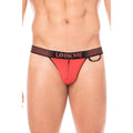 Slip Rouge Échancré Confortable Avec Fermeture Éclair