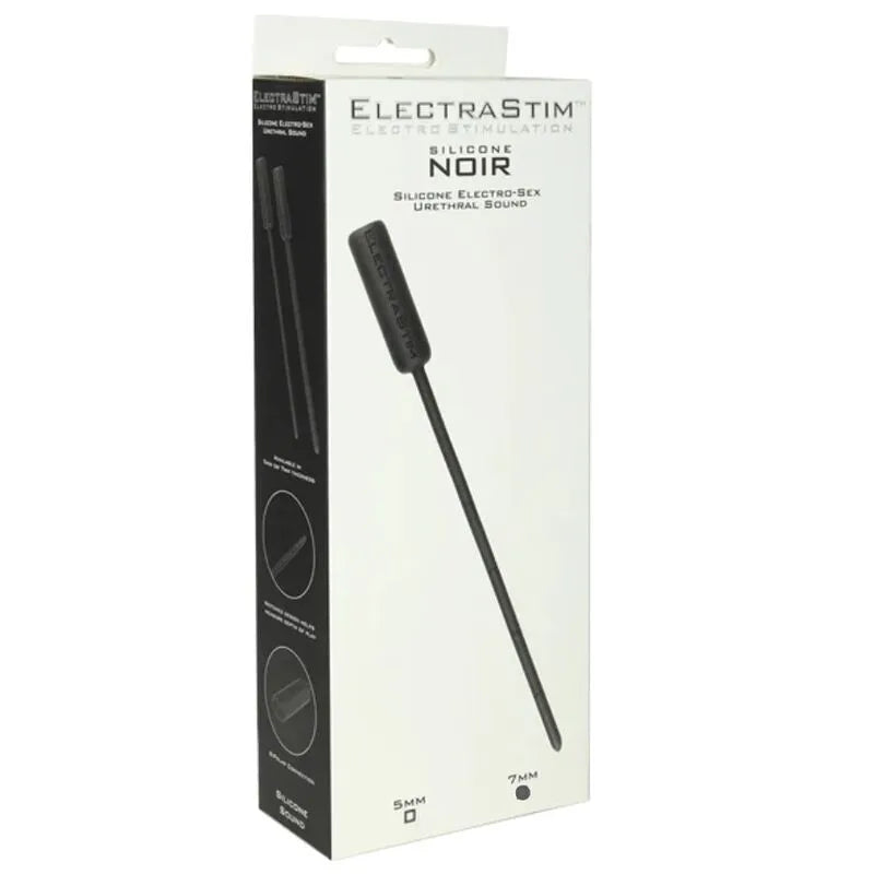 Sonde Urétrale Électro Silicone Noir Flexible