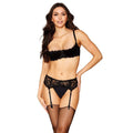 Soutien-Gorge Demi-Seins Dentelle Noire Sexy