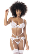 Soutien-Gorge Dentelle Blanche Bonnets Cerclés