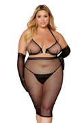 Soutien-Gorge Résille Noire Grande Taille Sexy