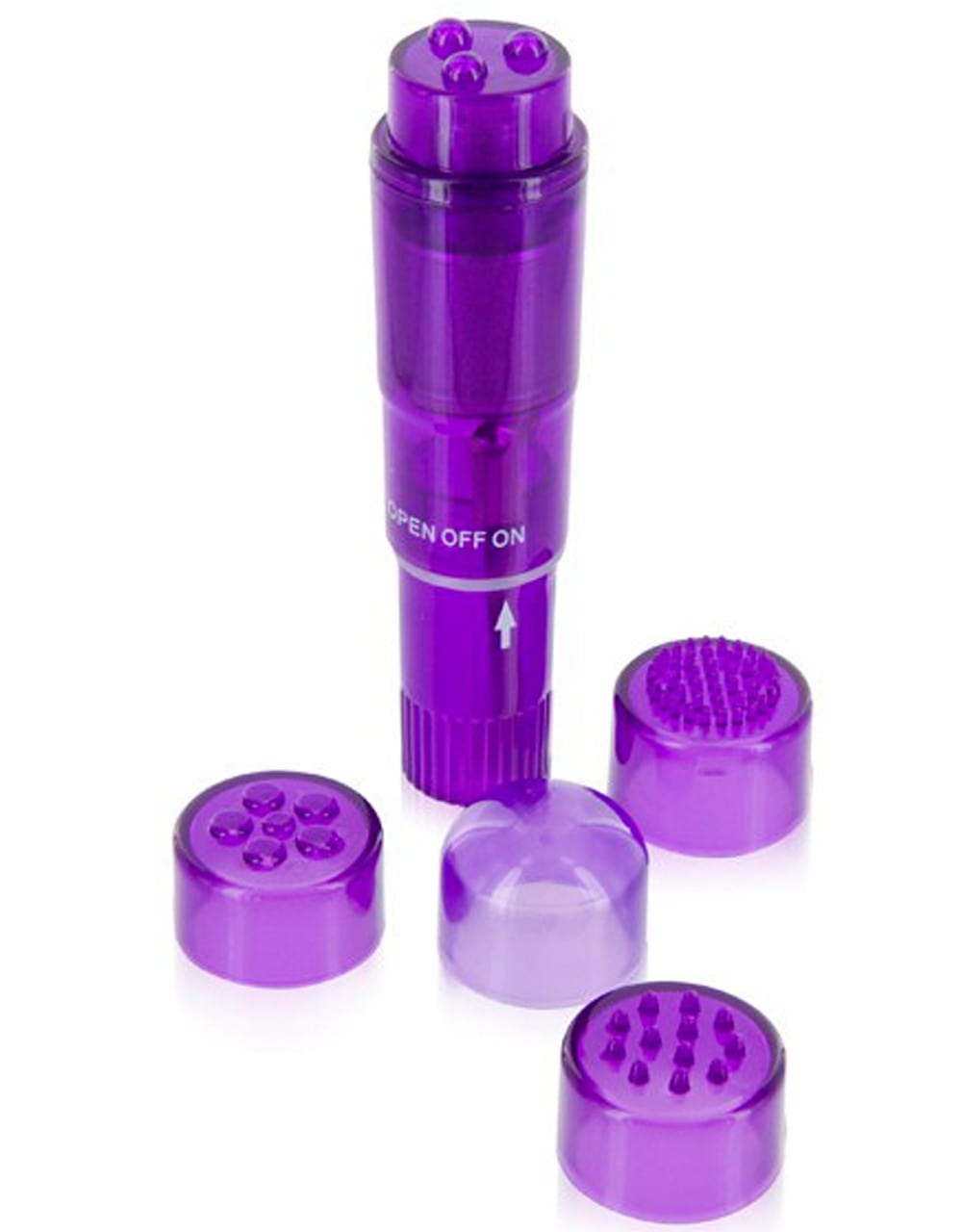 Stimulateur de clitoris violet têtes changeables - CC570033