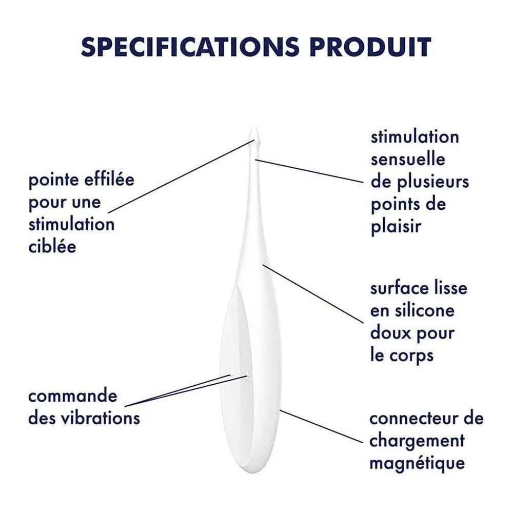 Stimulateur Intime Silicone Blanc Étanche