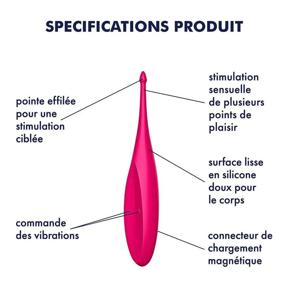 Stimulateur Intime Silicone Rose Étanche Vibrations Ciblées