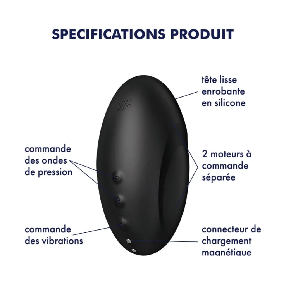 Stimulateur Satisfyer Vulva Lover 3 Noir Pour Débutants