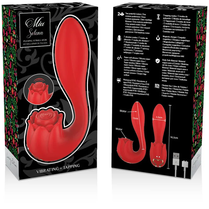 Stimulateur Silicone Doux Rose Rouge Étanche