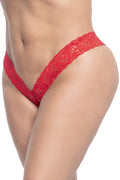 String Brésilien Rouge En Dentelle Grande Taille