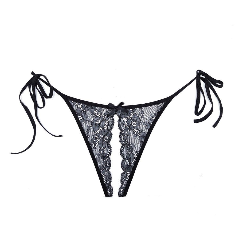 String dentelle noire ouvert - A1100