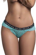 String En Dentelle Turquoise Pour Femme Avec Ceinture Élastique