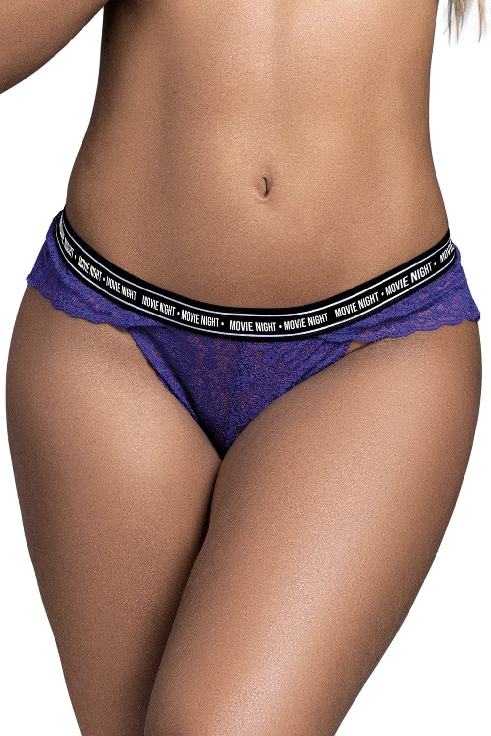 String en dentelle violet MERCREDI - MAL120PUR